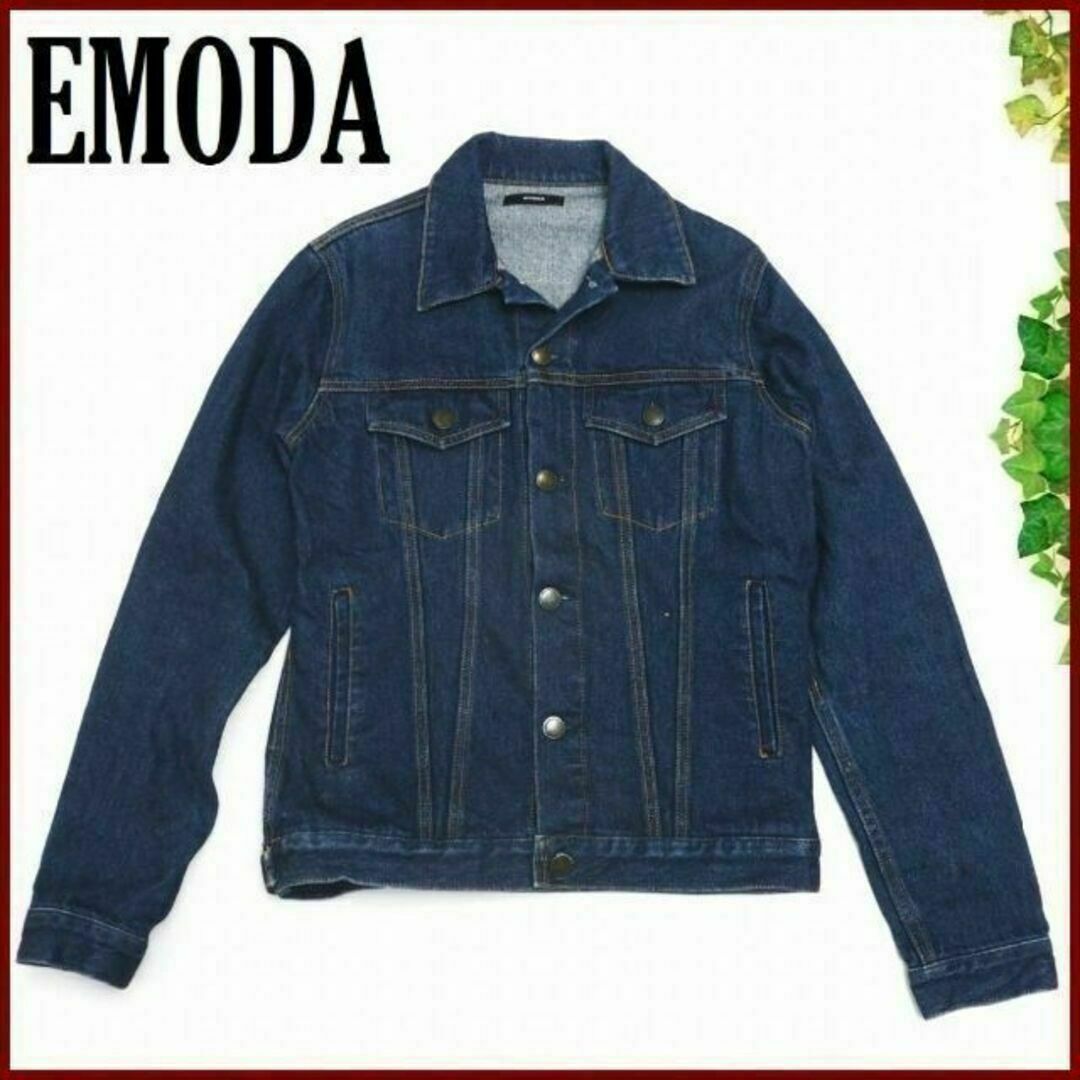 EMODA(エモダ)のEMODA デニム ジャケット青ブルー Sサイズ エモダ レディースのジャケット/アウター(Gジャン/デニムジャケット)の商品写真