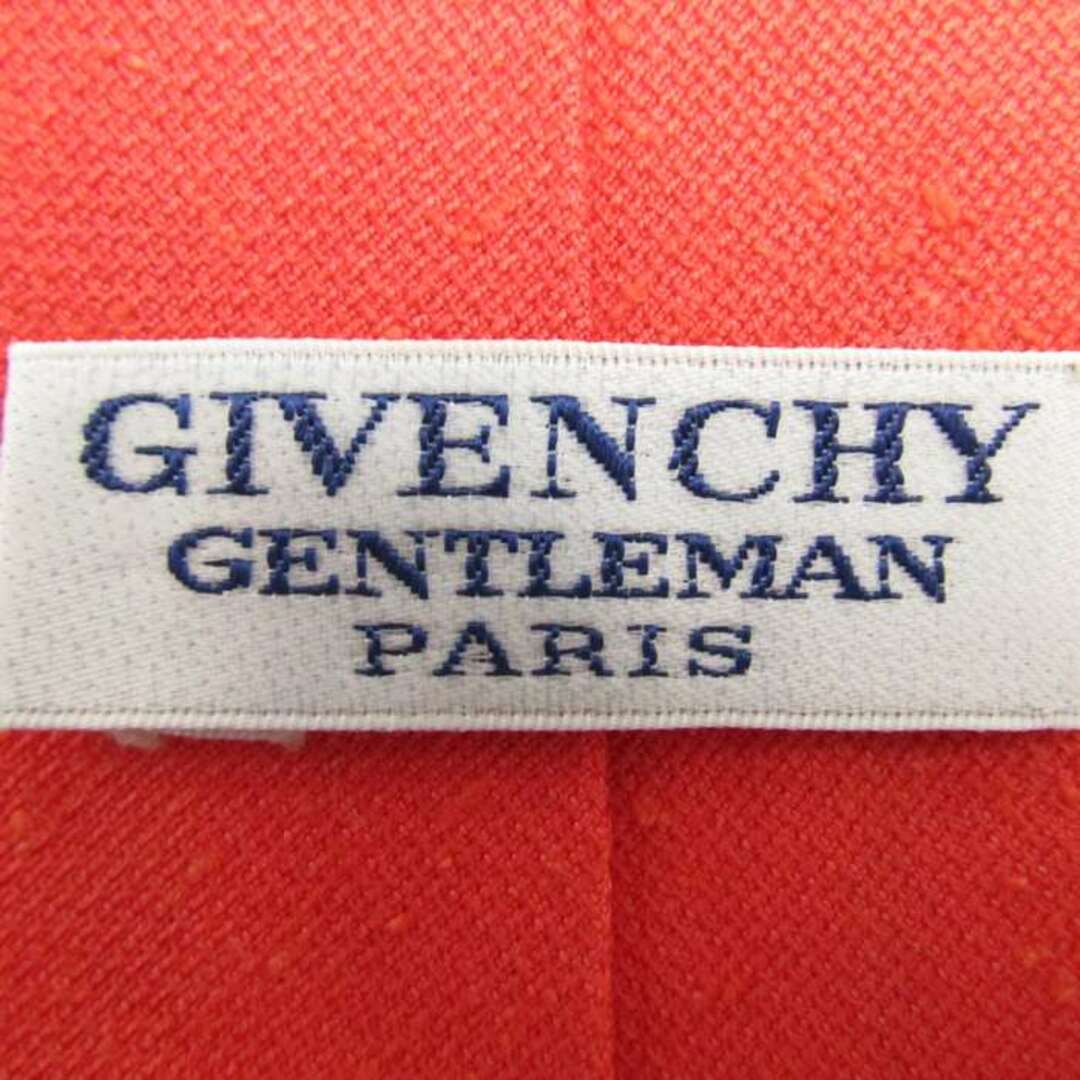 GIVENCHY(ジバンシィ)のジバンシィ ブランド ネクタイ シルク ワンポイント ワンカラー メンズ オレンジ GIVENCHY メンズのファッション小物(ネクタイ)の商品写真