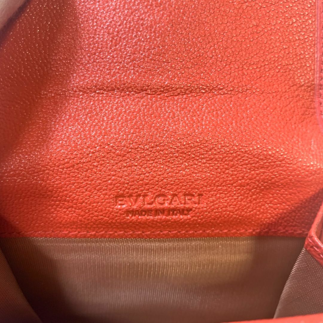 BVLGARI(ブルガリ)のブルガリ 財布 コインケース 小銭入れ レッド ゴールド 箱付き #B298 レディースのファッション小物(コインケース)の商品写真