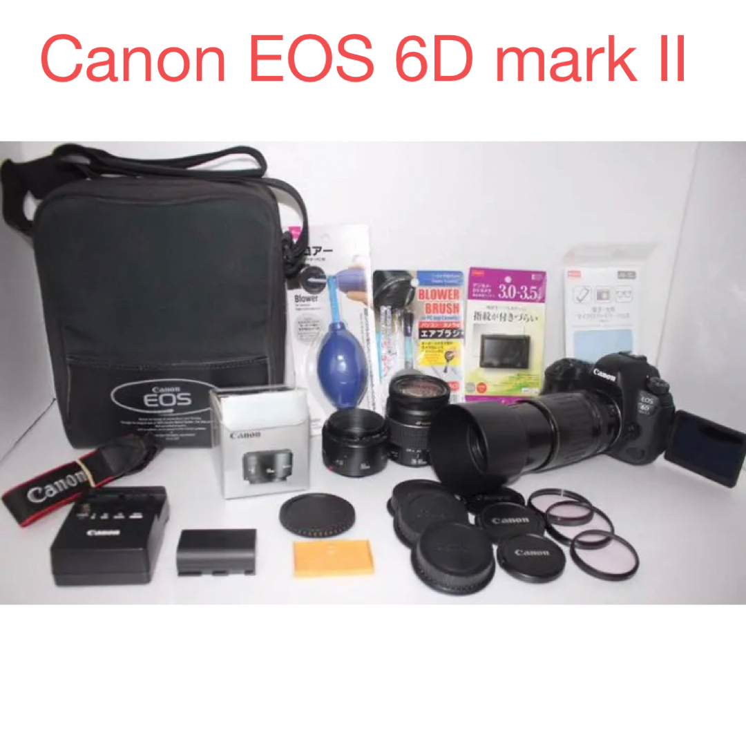 Canon EOS 6D mark II標準&望遠&単焦点トリプルレンズセット