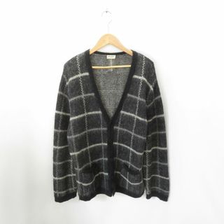 サンローラン(Saint Laurent)のSAINT LAURENT PARIS Check Mohair Cardigan Size-L (カーディガン)