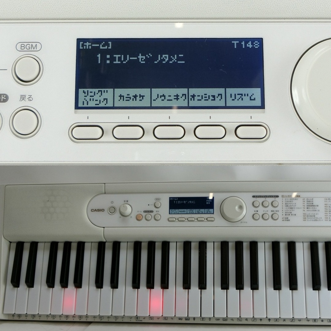 CASIO - 【CASIO】カシオ 楽らく 光ナビゲーション 電子キーボード