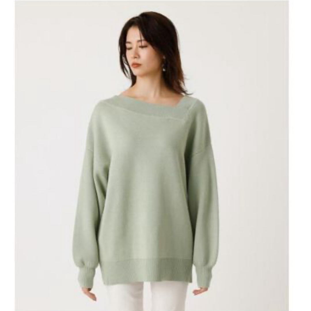 AZUL by moussy(アズールバイマウジー)のASYMMETRY SWEATTER TOPS レディースのトップス(ニット/セーター)の商品写真