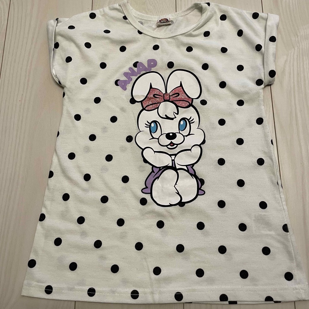 ANAP Kids(アナップキッズ)の【お値下げ】アナップキッズ　Tシャツ　120 キッズ/ベビー/マタニティのキッズ服女の子用(90cm~)(Tシャツ/カットソー)の商品写真