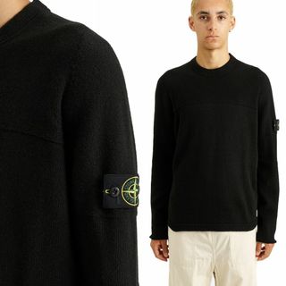 ストーンアイランド(STONE ISLAND)の送料無料 20 STONE ISLAND ストーンアイランド 7915524A3 V0029 ブラック ニット セーター size M (ニット/セーター)