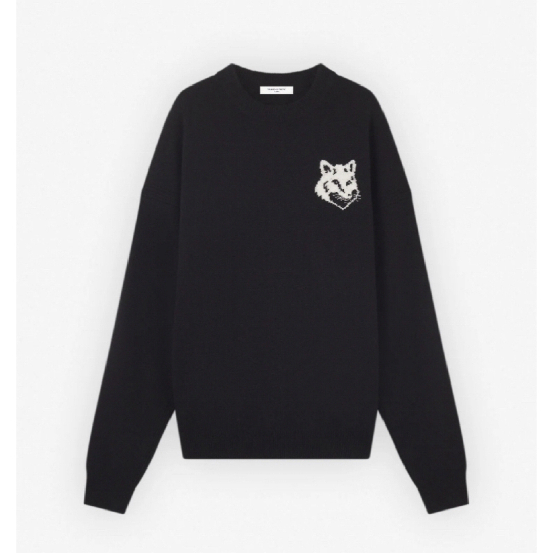 MAISON KITSUNE'(メゾンキツネ)のメゾン キツネ フォックスヘッド インターシャ コンフォート ジャンパー メンズのトップス(ニット/セーター)の商品写真