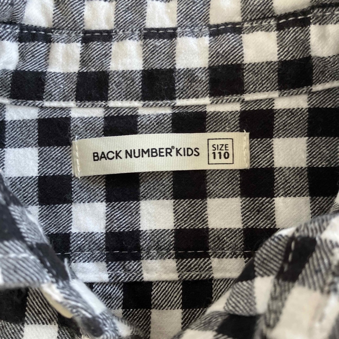 BACK NUMBER(バックナンバー)のBack number チェックブラウス シャツ　キッズ　110cm 秋冬 キッズ/ベビー/マタニティのキッズ服男の子用(90cm~)(Tシャツ/カットソー)の商品写真