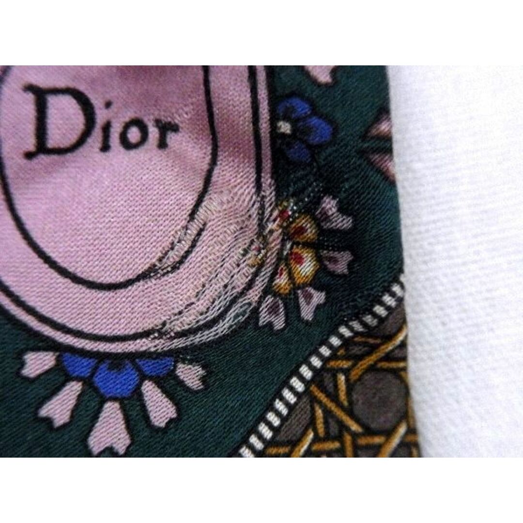 Dior(ディオール)のChristianDior クリスチャンディオール シルク100% 総柄 ネクタイ ビジネス 紳士 メンズ グリーン系×マルチカラー DD4947 メンズのファッション小物(その他)の商品写真