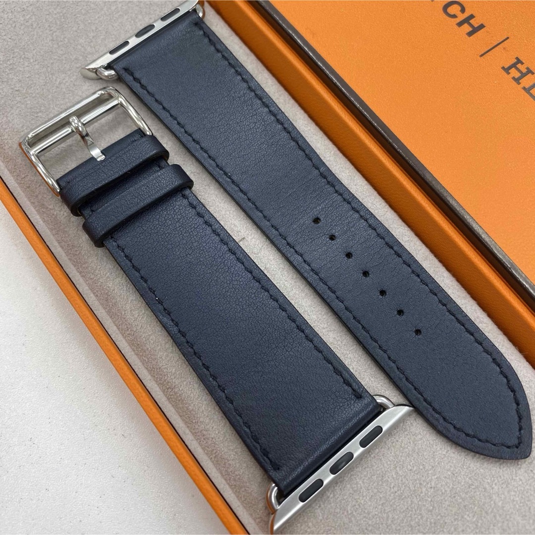 Apple Watch - アップルウォッチ シンプルベルト 紺.エルメス Apple Apple Watch - アップルウォッチ シンプルベルト 紺.エルメス Apple