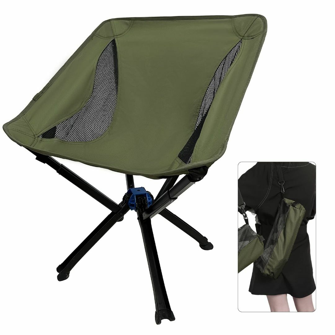 色:グリーンWEJOY アウトドアチェア 折りたたみ キャンプ 椅子 コンパのサムネイル