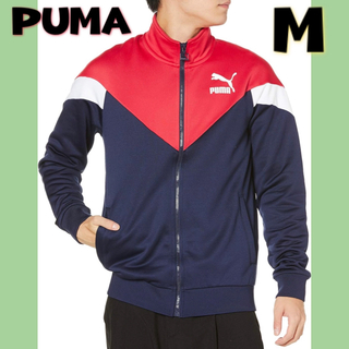プーマ(PUMA)の【残1点】PUMA プーマ ジャージ ジップアップ 赤 ネイビー M (ジャージ)