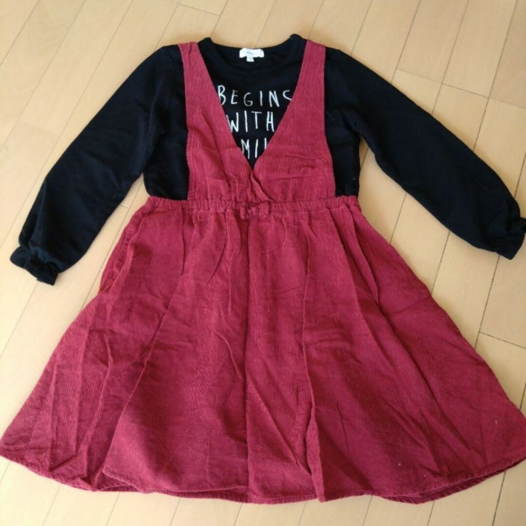 3can4on(サンカンシオン)の【美品】3can4on ワンピース　130 キッズ/ベビー/マタニティのキッズ服女の子用(90cm~)(ワンピース)の商品写真