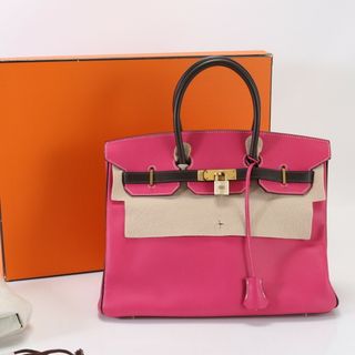 エルメス(Hermes)の未使用 エルメス □O 刻印 パーソナルオーダー バーキン35 レザー トート バッグ ショルダー ローズティリアン A4 レディース YET 1128-E1(トートバッグ)