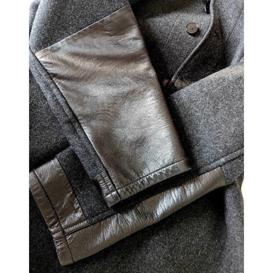 Jil Sander(ジルサンダー)の新品　2019/20AW ジルサンダー レザーディティール　リバーシブル　コート メンズのジャケット/アウター(ステンカラーコート)の商品写真