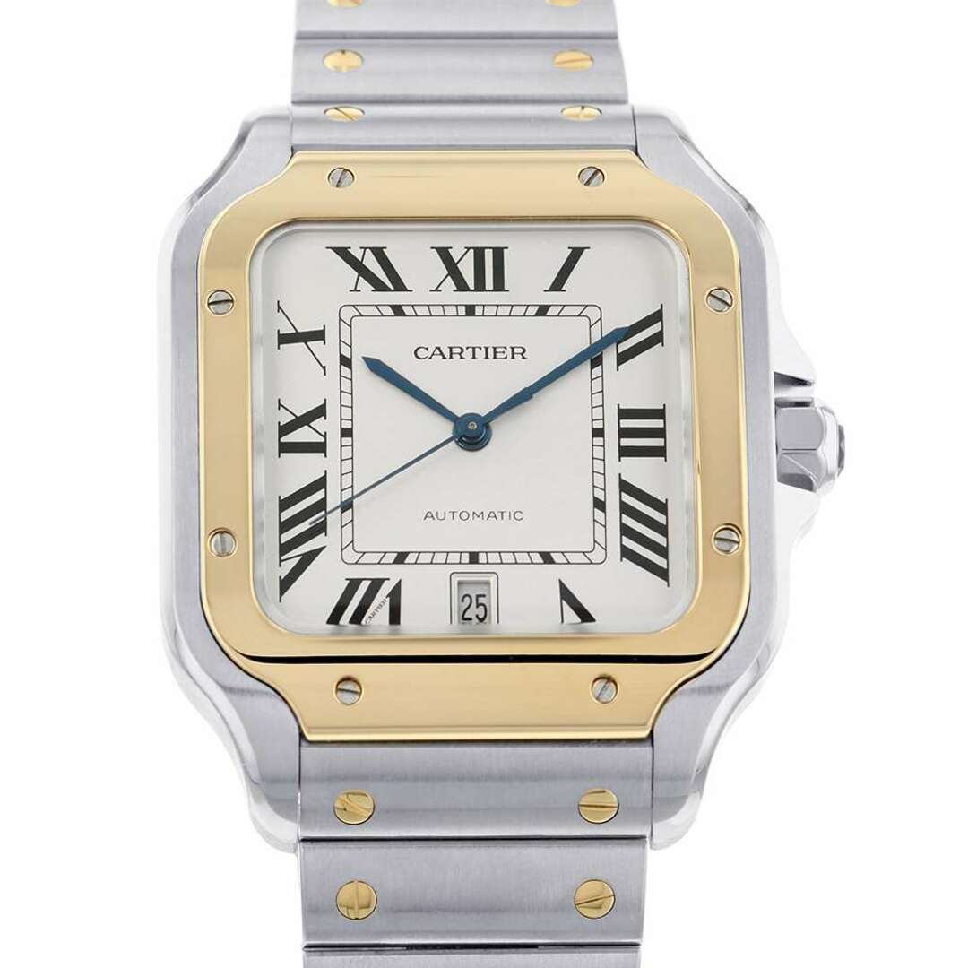 カルティエ サントス ドゥ カルティエ LM W2SA0009 Cartier シルバー文字盤3秒日差