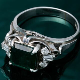 Pm850 エメラルド・ダイヤモンド リング 品番r23-283(リング(指輪))