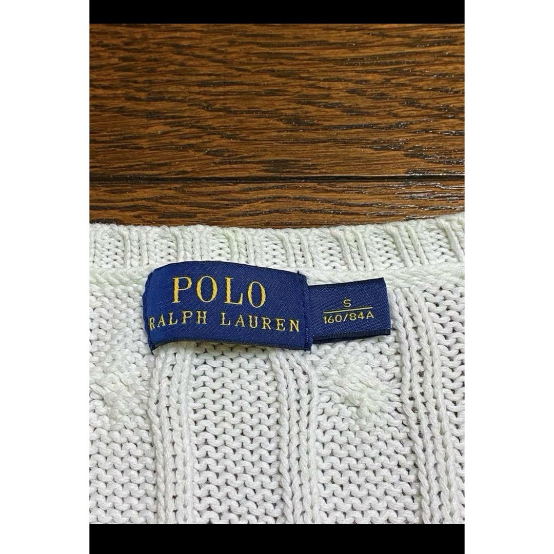 POLO RALPH LAUREN(ポロラルフローレン)の【希少 ピマコットン】 ラルフローレン ケーブル Vネック ニット NO1663 レディースのトップス(ニット/セーター)の商品写真