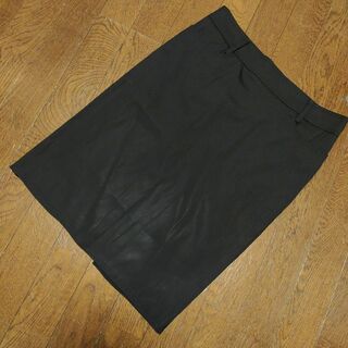 グッチ(Gucci)の2169超美品　グッチ　タイトスカート　40　カジュアル　ブラック　フリル(ひざ丈スカート)