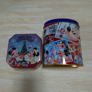 ディズニー　Disney　チョコレート缶＆チョコレートクランチ缶のみ　2個セット(キャラクターグッズ)