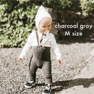 コドモビームス(こどもビームス)の【charcoal gray・M】ベビー　ブレース付きタイツ　肩紐リブソックス(靴下/タイツ)