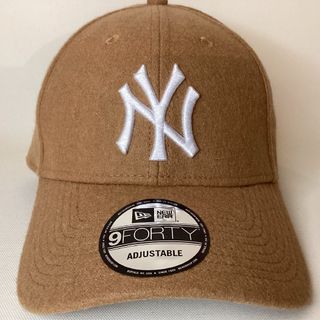 ニューエラー(NEW ERA)の【新品】ニューエラ MLB NY ヤンキース オレンジキャメル（メルトン生地）(キャップ)