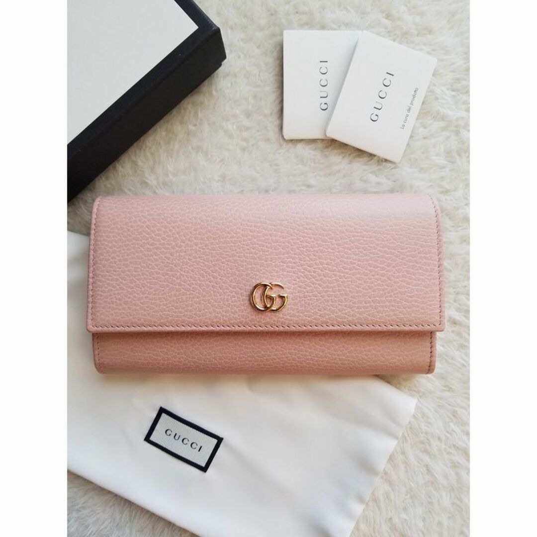 Gucci - GUCCI グッチ GGマーモント レザー コンチネンタル 長財布