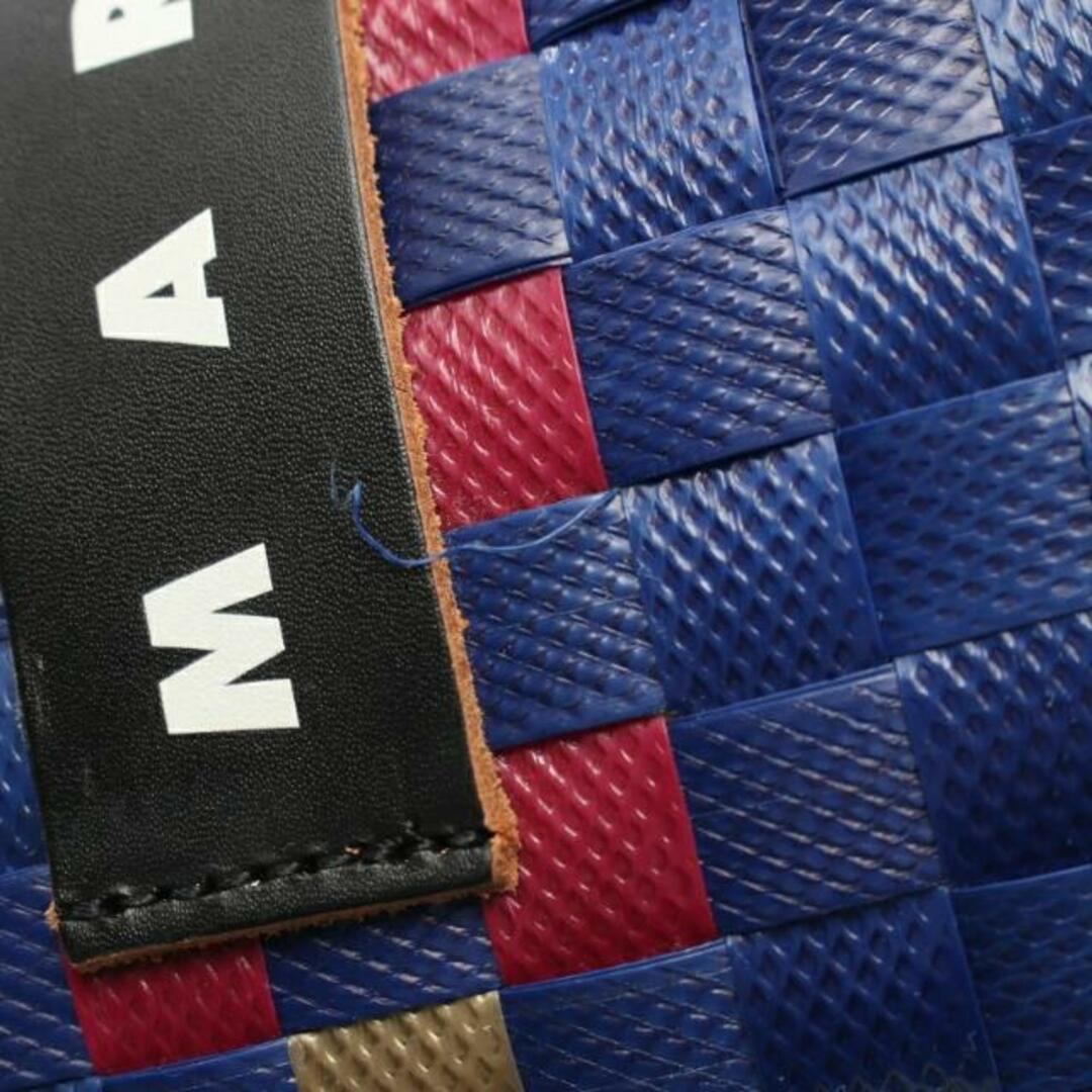 Marni(マルニ)のオーバルバスケット かごバッグ ハンドバッグ PVC ファブリック ブルー マルチカラー レディースのバッグ(ハンドバッグ)の商品写真
