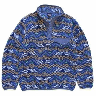 パタゴニア(patagonia)のpatagoniaパタゴニア 総柄 シンチラ ライトウェイト フリース スナップT CICN ボーイズL★アウトドア プルオーバー 幾何学模様 キッズ(ジャケット/上着)