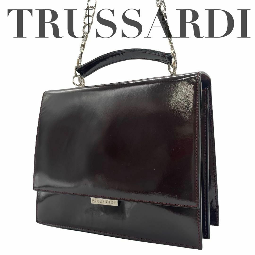 Trussardi(トラサルディ)の美品　Trussardi トラサルディ チェーンショルダーバッグ ハンドバッグ レディースのバッグ(ショルダーバッグ)の商品写真