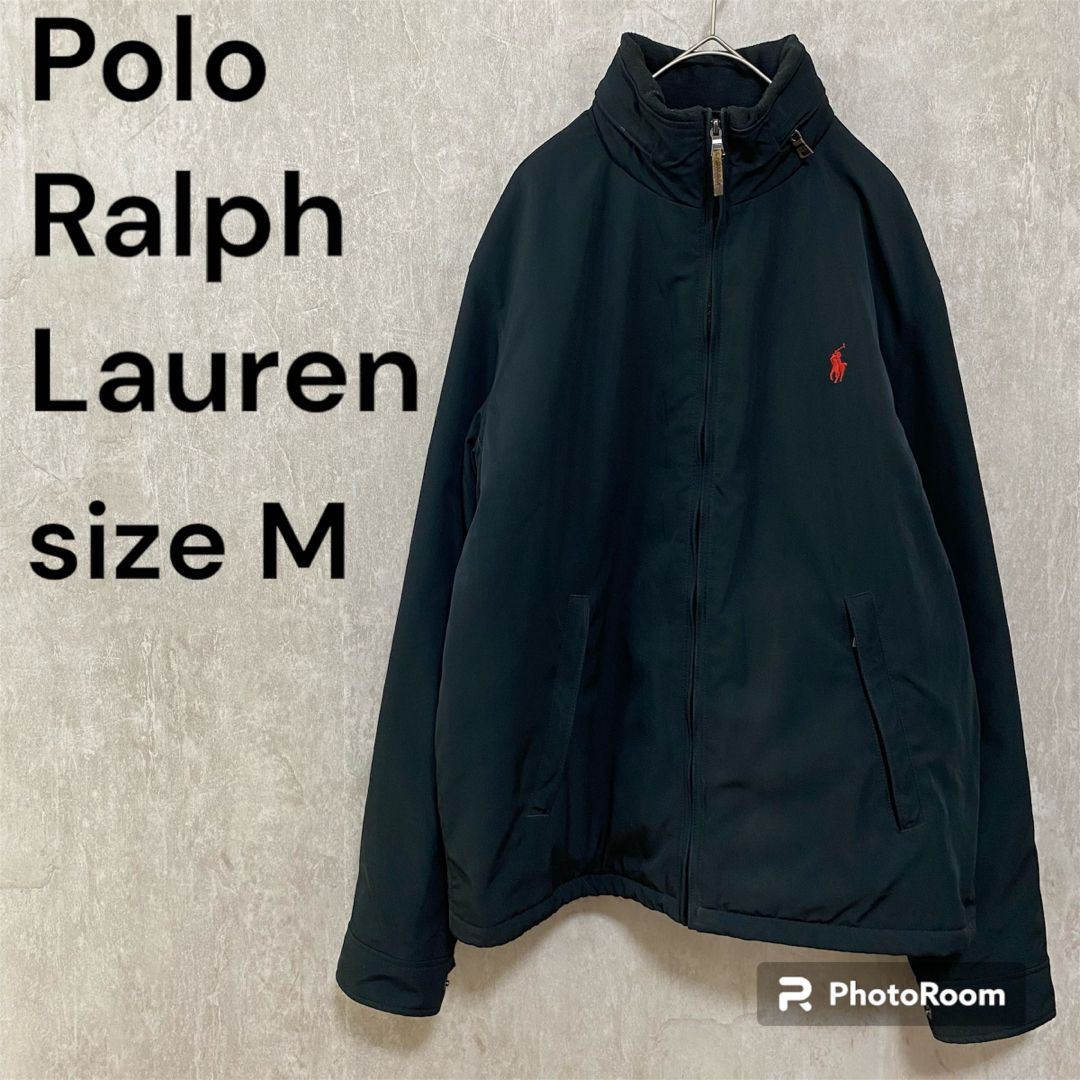 POLO RALPH LAUREN(ポロラルフローレン)のポロラルフローレン 肉厚ナイロンジャケット 裏地フリース フード付 M メンズのジャケット/アウター(ナイロンジャケット)の商品写真