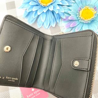 《新品》kate spade ブラック ディズニーコラボ レザー 折り財布メンズ