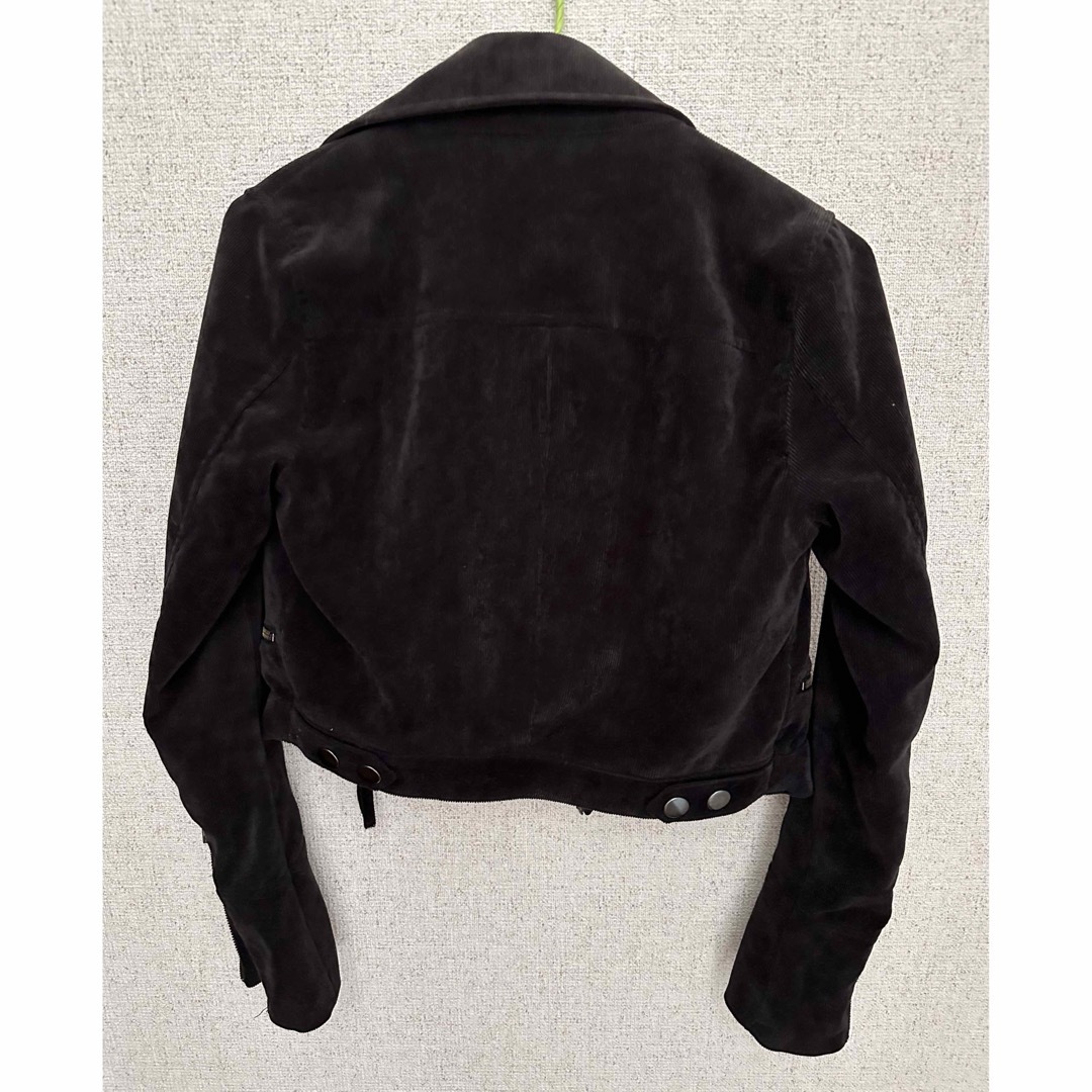 EGOIST(エゴイスト)のエゴイスト　コーデュロイ　ライダースジャケット　ブラック レディースのジャケット/アウター(ライダースジャケット)の商品写真