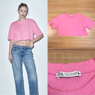 ザラ(ZARA)のZARA ザラ tシャツ 半袖 ハーフ ショート トップス ダンス(Tシャツ(半袖/袖なし))