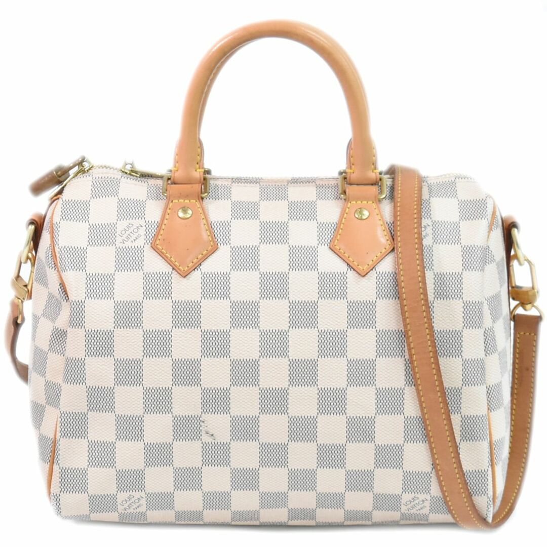 本物 ルイヴィトン LOUIS VUITTON LV スピーディ バンドリエール 25 ダミエ アズール 2WAY ショルダーバッグ ハンドバッグ ホワイト N41000 ビトン バッグバッグ