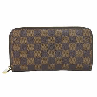 ルイヴィトン(LOUIS VUITTON)の本物 ルイヴィトン LOUIS VUITTON LV ジッピーウォレット ダミエ エベヌ ラウンドファスナー 長財布 ブラウン N60015 Zippy Wallet ビトン 財布 ウォレット 中古(財布)