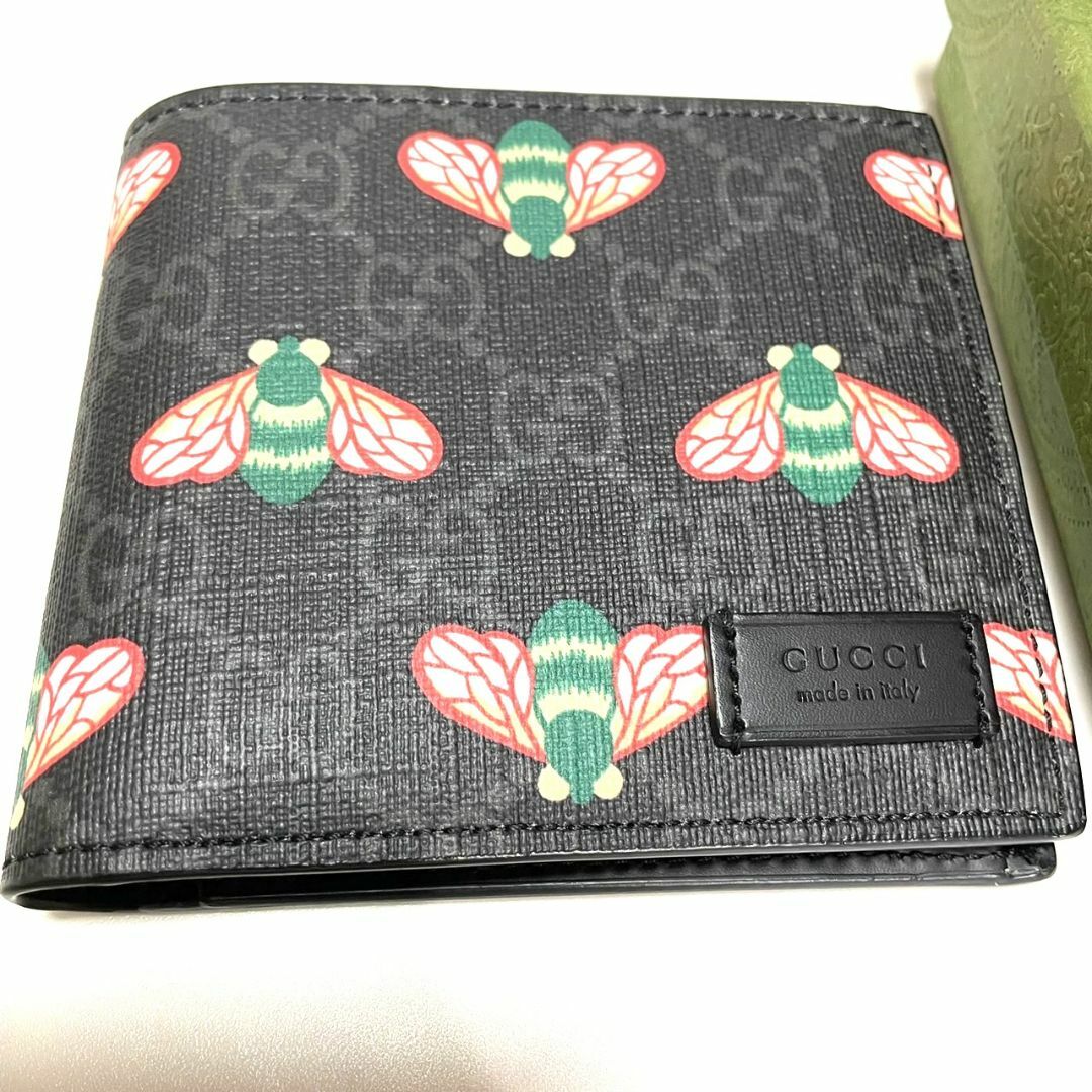 超レア美品】Gucci グッチ GGスプリーム 蜂 二つ折り コンパクト財布