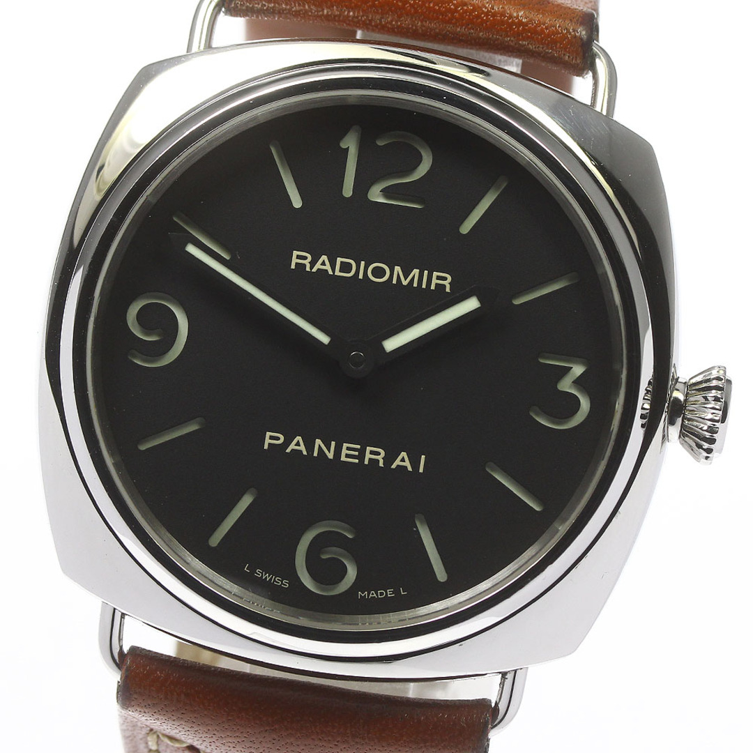 手巻きRefNoパネライ PANERAI PAM00210 ラジオミール ベース 手巻き メンズ 箱・保証書付き_781182