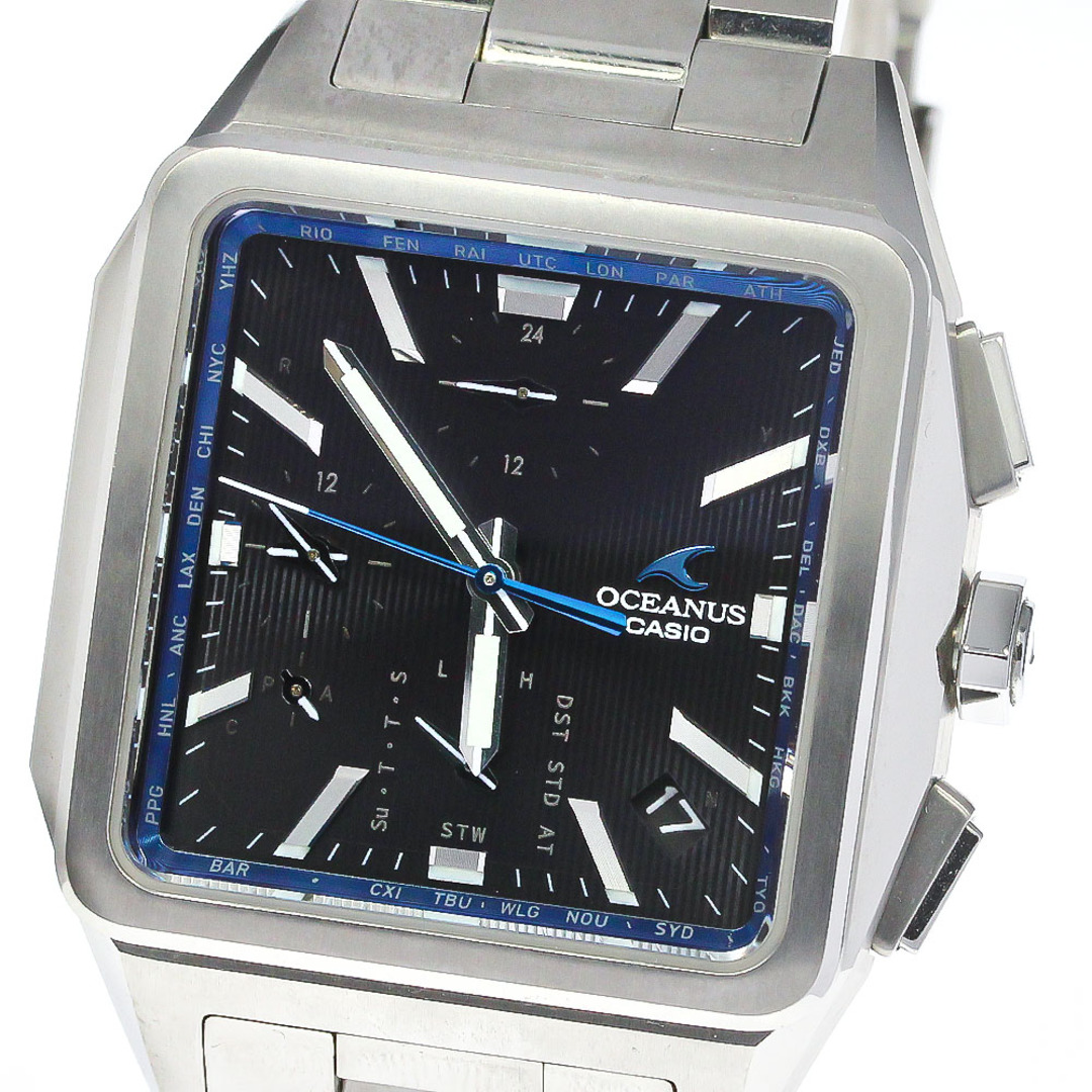 カシオ CASIO OCW-T5000-1AJF オシアナス クラシックライン デイデイト ソーラー電波 メンズ 良品 _784437綺麗な状態尾錠バックル