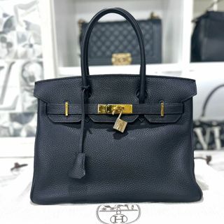 エルメス(Hermes)の美品☆　エルメス　バーキン30　トリヨンクレマンス　ネイビー　□I刻印(ハンドバッグ)