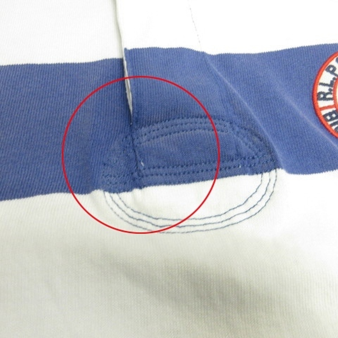 POLO RALPH LAUREN(ポロラルフローレン)のポロ バイ ラルフローレン ラガーシャツ ボーダー 青 白 L ■SM1 メンズのトップス(シャツ)の商品写真