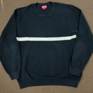 シュプリーム(Supreme)の黒L Supreme Split Pique Crewneck + α(ニット/セーター)