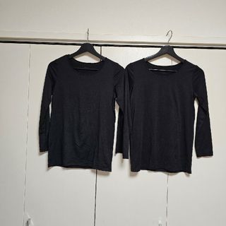 ユニクロ(UNIQLO)のUNIQLO ヒートテック 160 黒 2着セット まとめ売り 福袋 ユニクロ(その他)