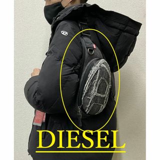 ディーゼル(DIESEL)のディーゼル　ボディバッグ 1423　ブラックデニム　新品 タグ付　X09647(ボディーバッグ)