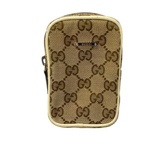 グッチ(Gucci)のグッチ（GUCCI）GG柄シガレットケース　キャンバス　ブラウン×ホワイト　タバコケース115249・1147【中古】KB-7745(ポーチ)