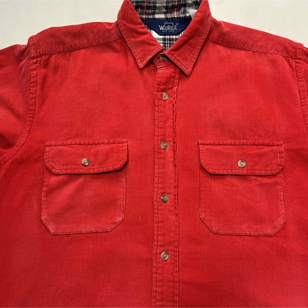 WOOLRICH(ウールリッチ)の【WOOLRICH】ウールリッチ 80s コーデュロイシャツ 折り返しチェック柄 メンズのトップス(シャツ)の商品写真