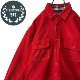 ウールリッチ(WOOLRICH)の【WOOLRICH】ウールリッチ 80s コーデュロイシャツ 折り返しチェック柄(シャツ)