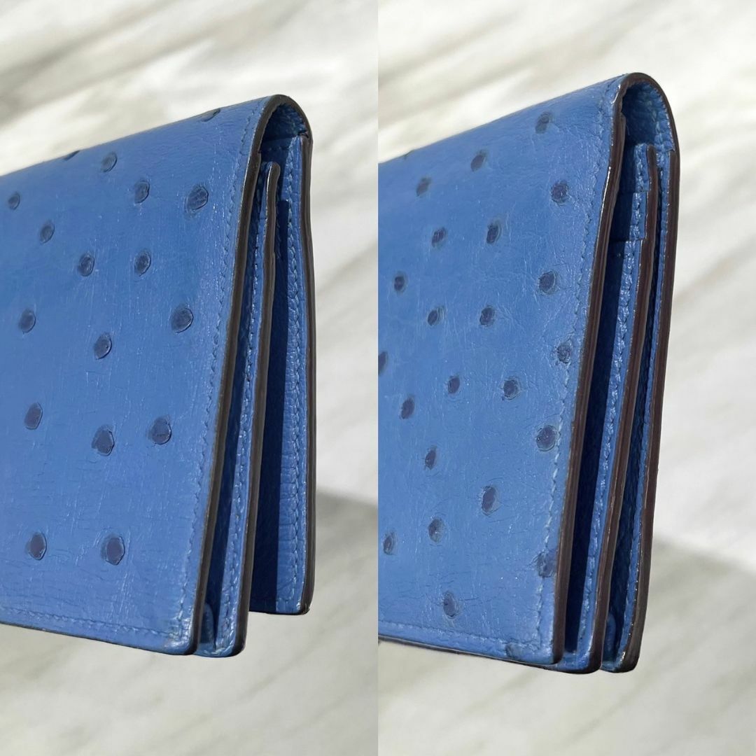 HERMES - 美品☆ エルメス 長財布 ベアンスフレ オーストリッチ HERMES - 美品☆ エルメス 長財布 ベアンスフレ オーストリッチ