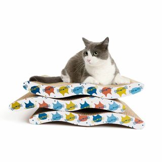 【新着商品】猫 爪研ぎ 段ボール ベッド 3枚セット 裏表で6面分使え ねこつめ(猫)