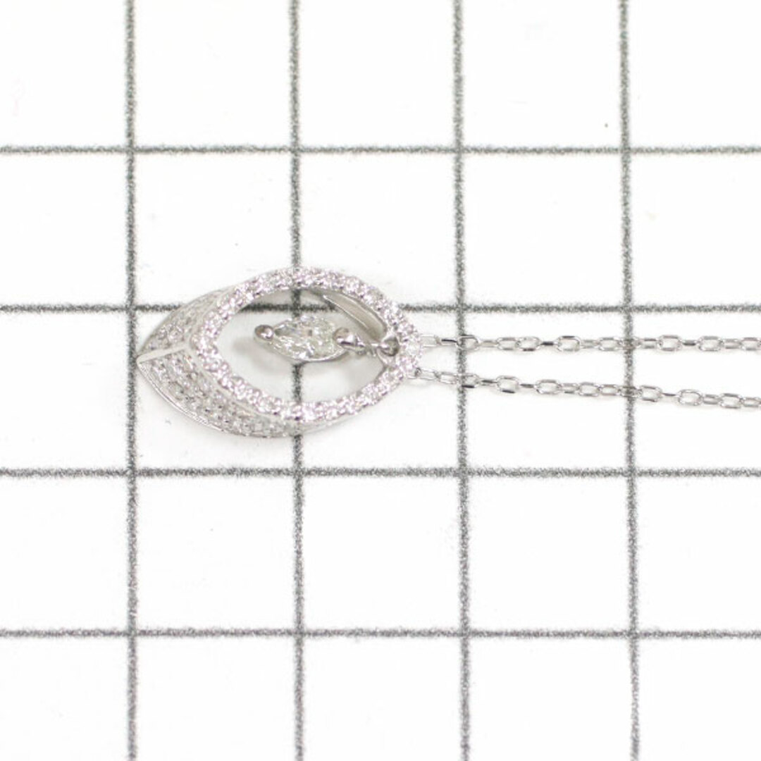 Pt マーキス ダイヤモンド ペンダントネックレス 0.158ct D0.40ctレディース