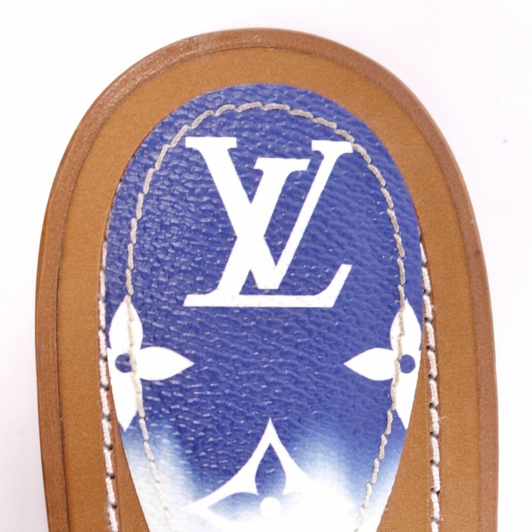LOUIS VUITTON(ルイヴィトン)の美品 ルイヴィトン LOUIS VUITTON サンダル ミュール LVエスカル ロックイットライン モノグラム タイダイ染め シューズ レディース 39(25cm相当) ブルー レディースの靴/シューズ(サンダル)の商品写真